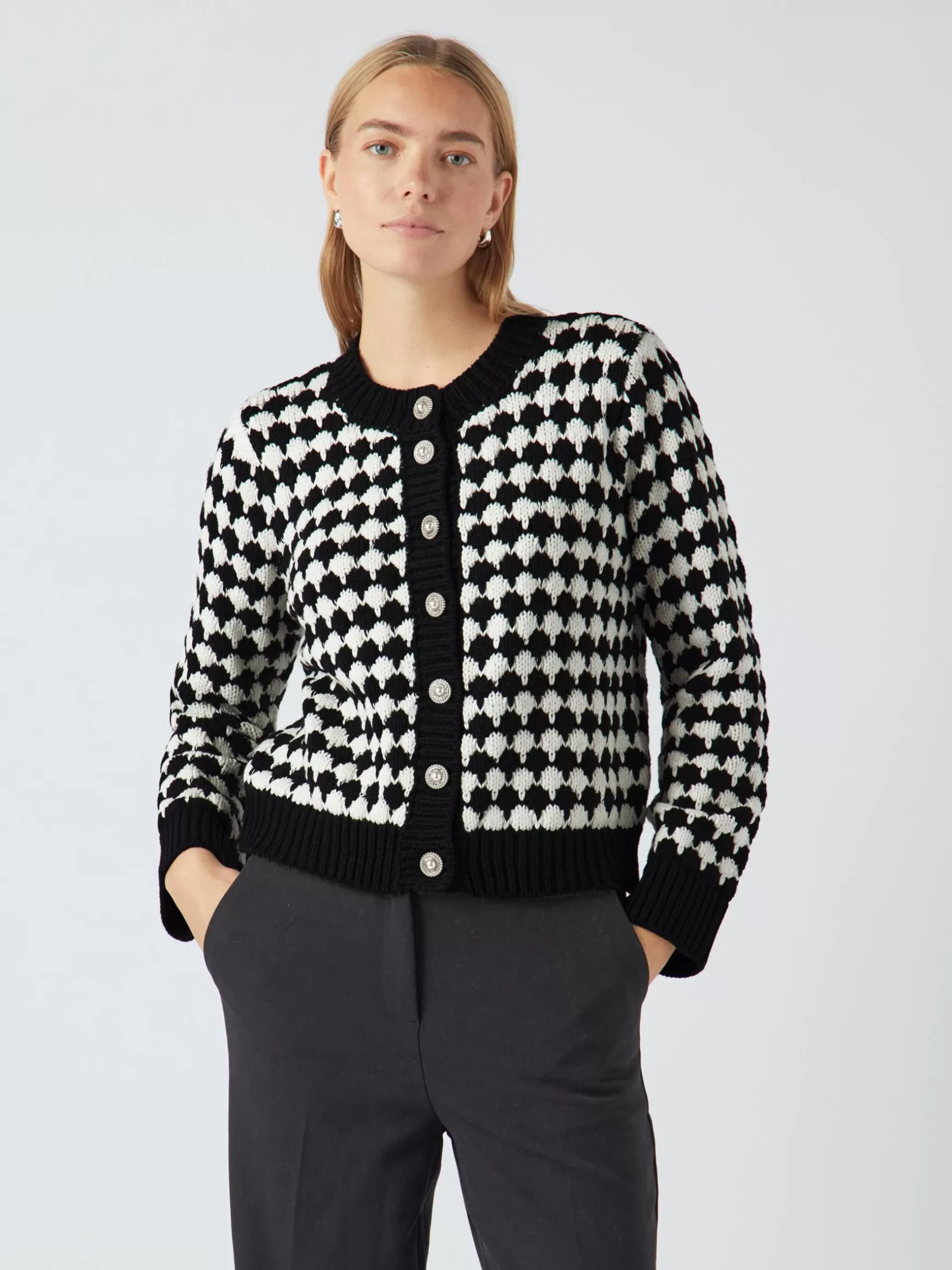 Store YAS LIU STRIKKET CARDIGAN Black