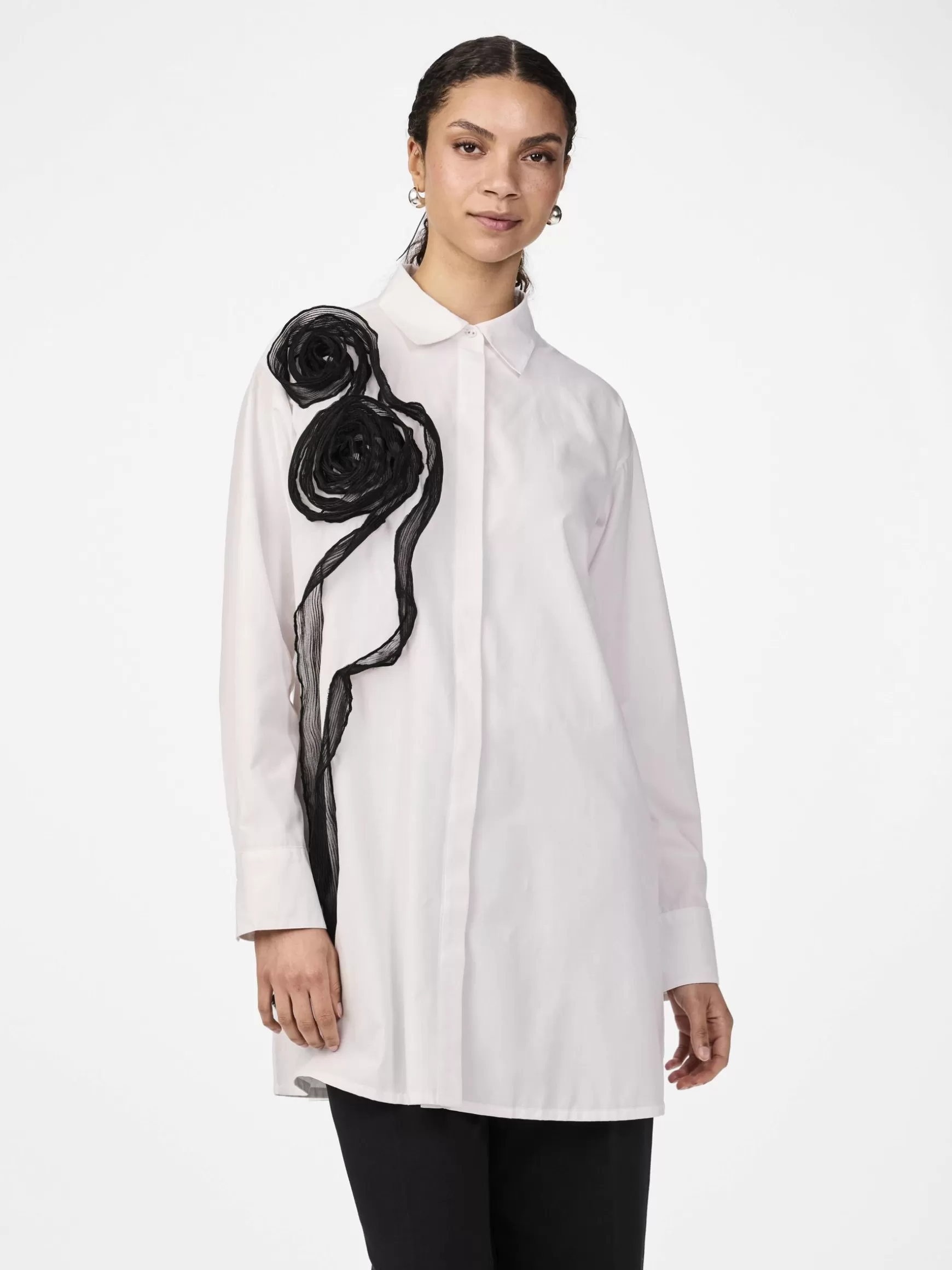 Store YAS ROSE SKJORTEKJOLE StarWhite